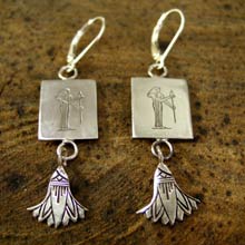Virgo Earrings in Silver